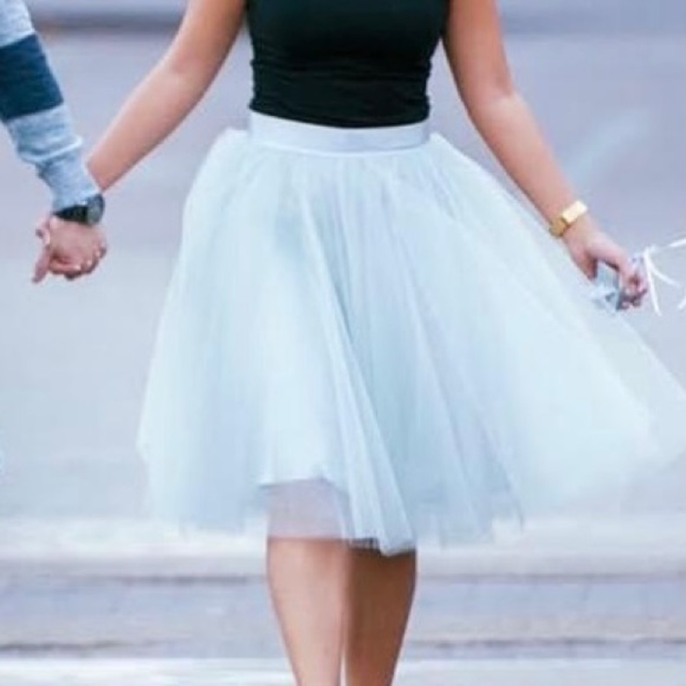 Pale Blue Tulle Ballerina Skirt